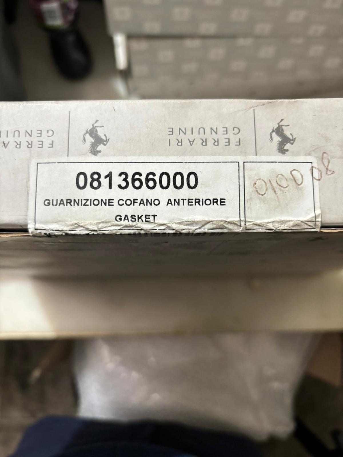 Ferrari 458 Front Bonnet Gasket 813660 New